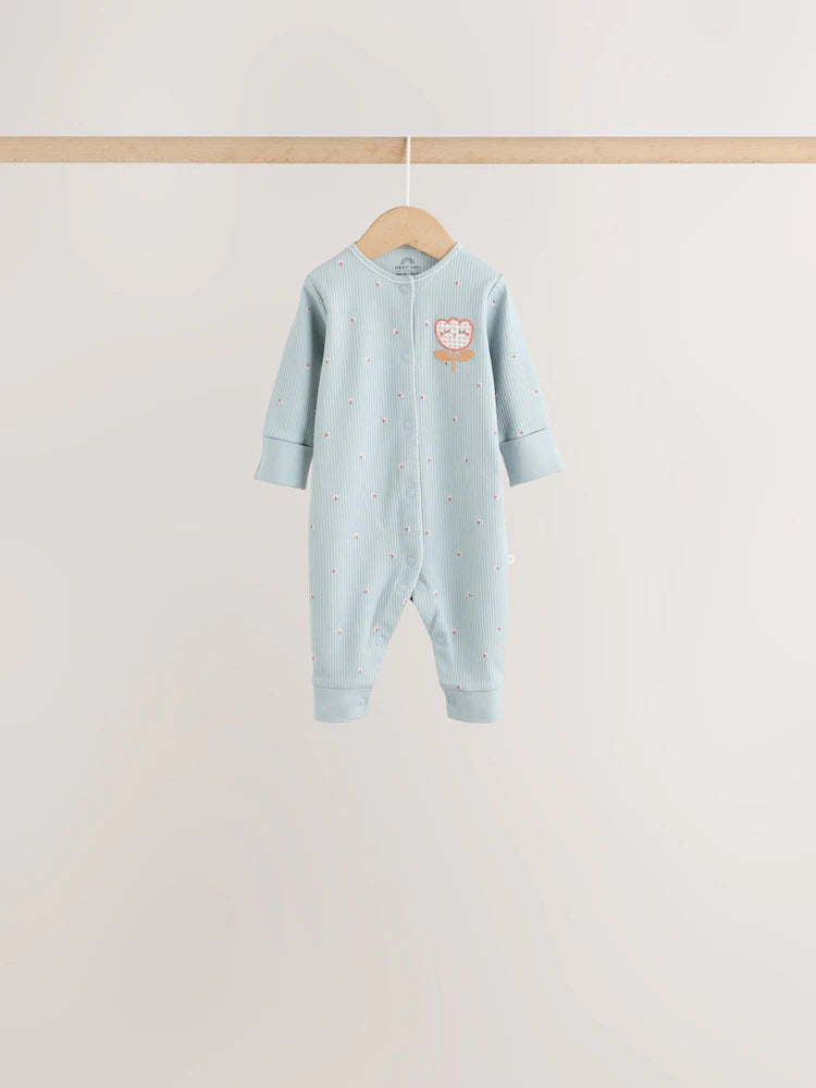 |BabyGirl| Kit Com 4 Macacões De Bebé com Estampado Floral Variado (0 meses a 3 anos)