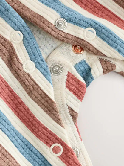|BabyBoy| Pacote Com 5 Macacões Estampados Para Bebê (Azul/Vermelho) (0 meses a 3 anos)