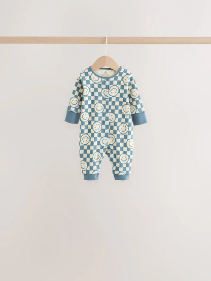 |BabyBoy| Pacote Com 5 Macacões Estampados Para Bebê (Azul/Vermelho) (0 meses a 3 anos)