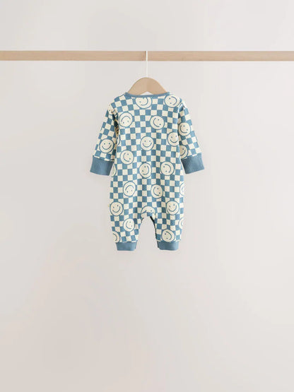 |BabyBoy| Pacote Com 5 Macacões Estampados Para Bebê (Azul/Vermelho) (0 meses a 3 anos)