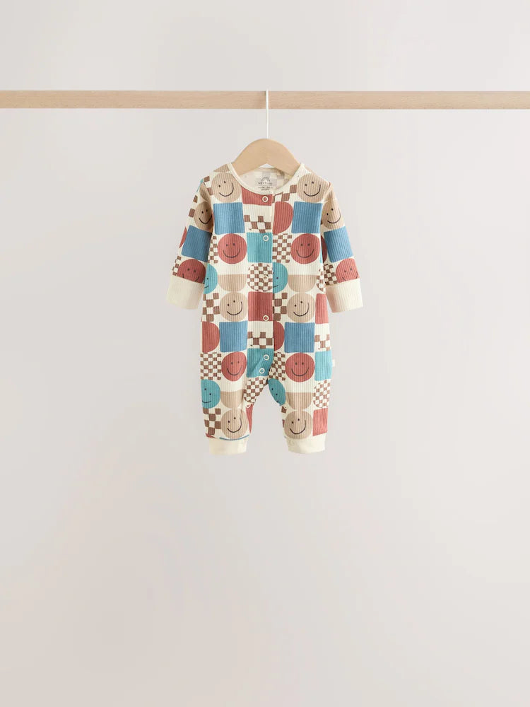 |BabyBoy| Pacote Com 5 Macacões Estampados Para Bebê (Azul/Vermelho) (0 meses a 3 anos)