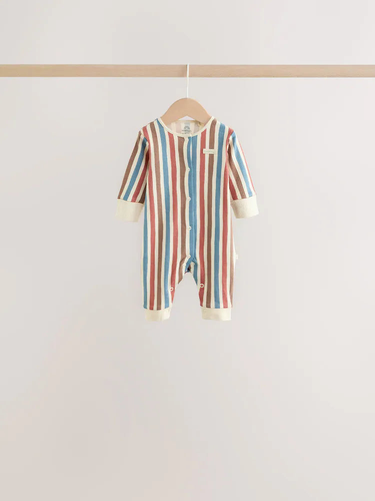 |BabyBoy| Pacote Com 5 Macacões Estampados Para Bebê (Azul/Vermelho) (0 meses a 3 anos)