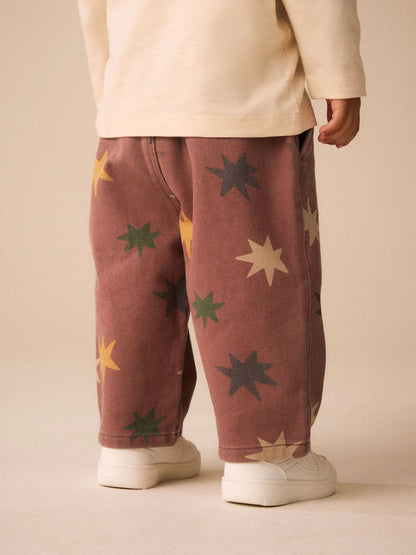|Boy| Calças Largas De Vestir, Multicoloridas, Vermelhas (3 meses a 7 anos)
