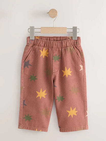 |Boy| Calças Largas De Vestir, Multicoloridas, Vermelhas (3 meses a 7 anos)