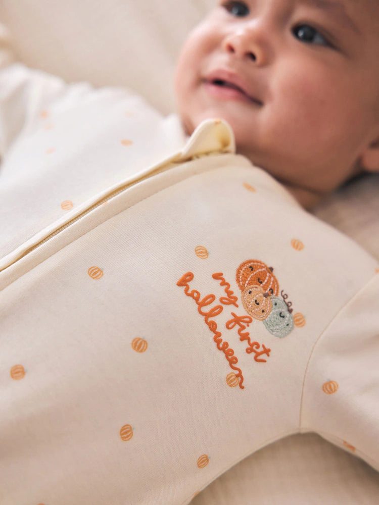 |BabyGirl| Macacão de Bebé Unissexo "O Meu Primeiro Halloween" com Fecho Bidirecional (0 meses a 3 anos)