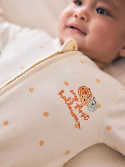 |BabyGirl| Macacão de Bebé Unissexo "O Meu Primeiro Halloween" com Fecho Bidirecional (0 meses a 3 anos)