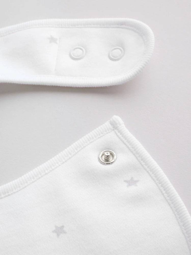 |BabyGirl| Conjunto De 4 Peças Para Bebê: Macacão, Body, Touca e Babador Brancos (0-9 meses)