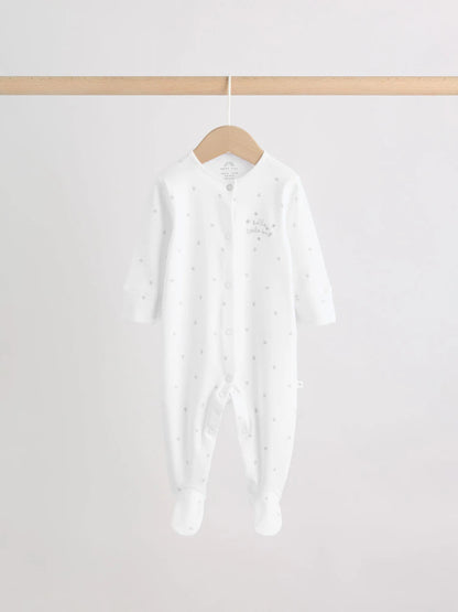 |BabyGirl| Conjunto De 4 Peças Para Bebê: Macacão, Body, Touca e Babador Brancos (0-9 meses)