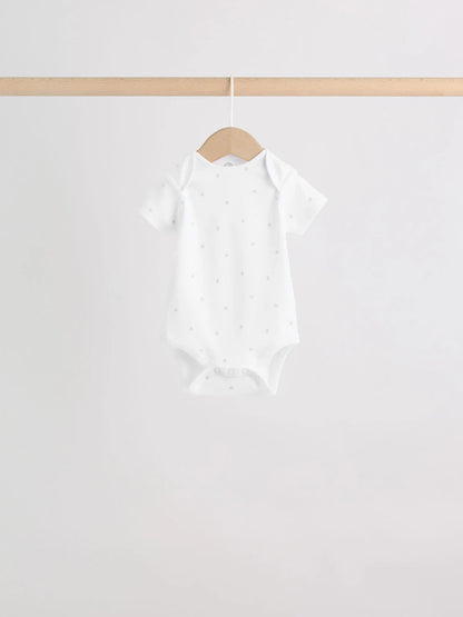 |BabyGirl| Conjunto De 4 Peças Para Bebê: Macacão, Body, Touca e Babador Brancos (0-9 meses)