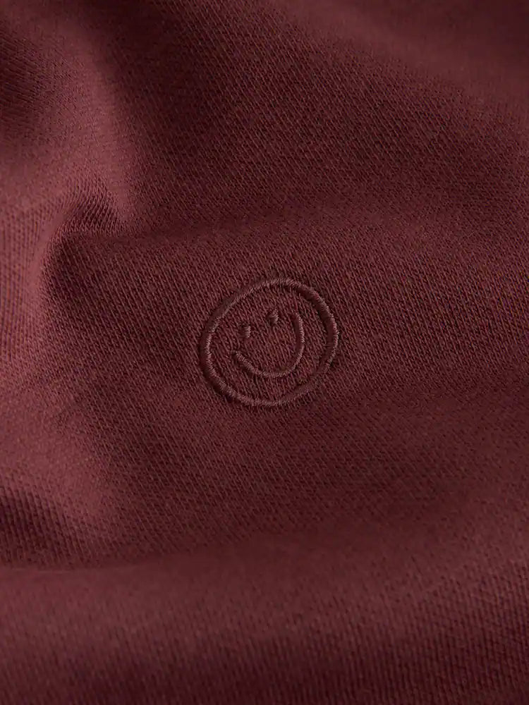 |Girl| Conjunto de Jogger e Moletom Gola Careca Vermelho-Ferrugem (3 meses a 7 anos)