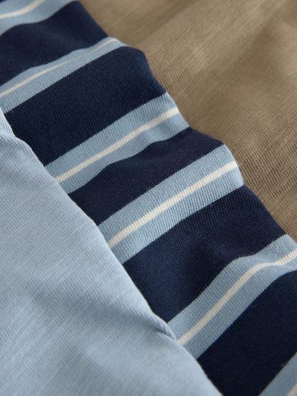 |Boy| Kit com 3 Camisetas de Manga Longa com Estampa de Cachorro (Azul/Neutro) – (3 meses a 7 anos)