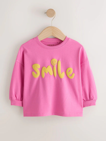 |Girl| Kit com 4 Camisetas de Manga Longa com Estampa de Pato Verde (3 meses a 7 anos)