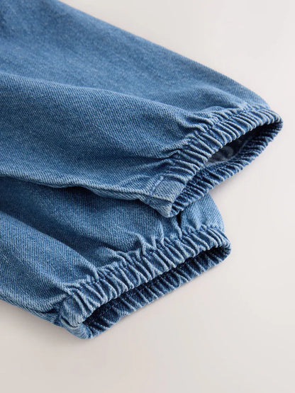 |BabyGirl| Macacão Azul Jeans Para Bebê (0 meses a 2 anos)