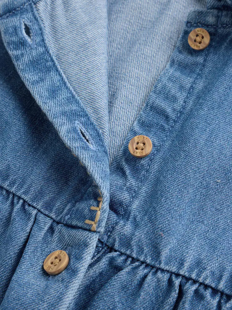 |BabyGirl| Macacão Azul Jeans Para Bebê (0 meses a 2 anos)