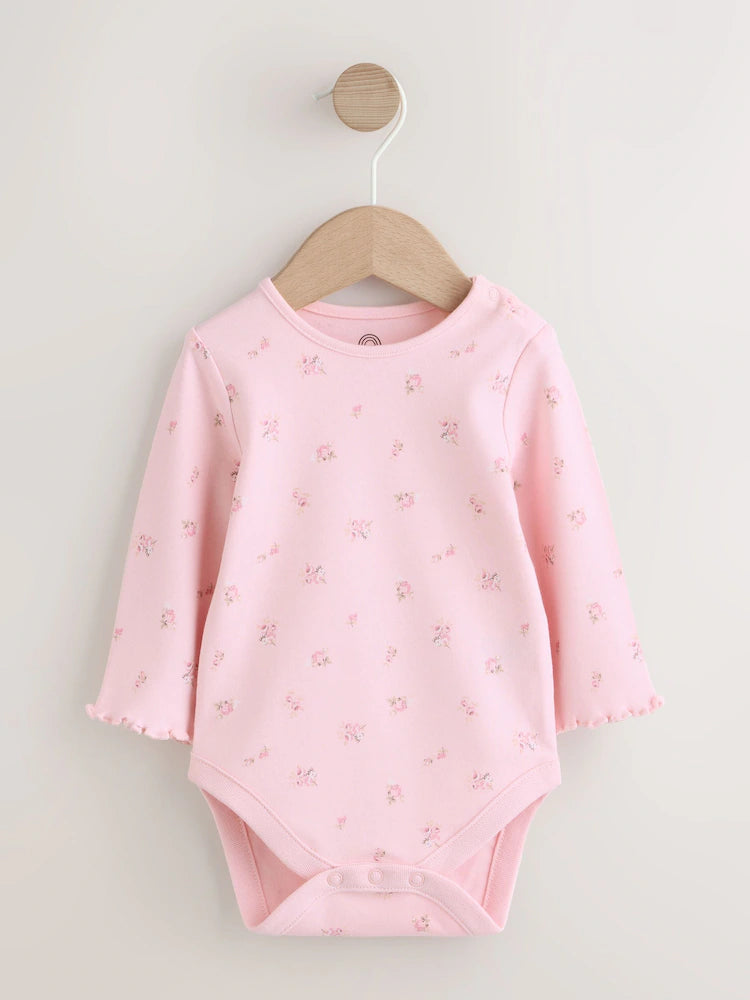 |BabyGirl| Conjunto De Bebê De 2 Peças: jardineira e Body Rosa De Veludo Cotelê (0 meses a 2 anos)