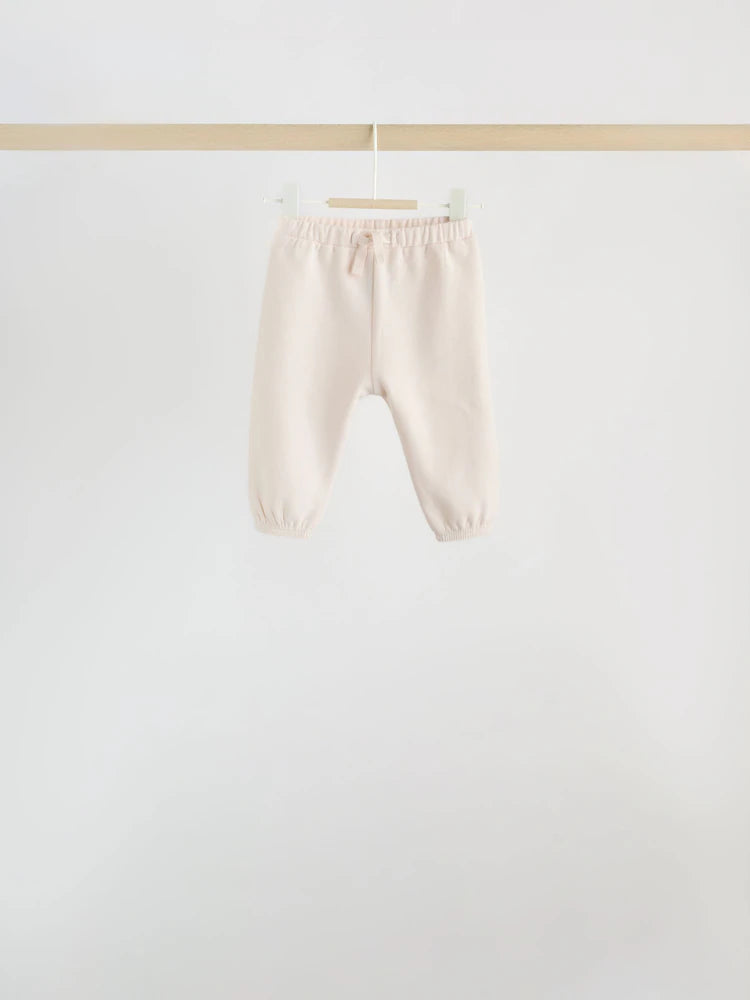 |BabyGirl| Conjunto de Moletom Rosa (Blusa e Calça Jogger) (0 meses a 3 anos)