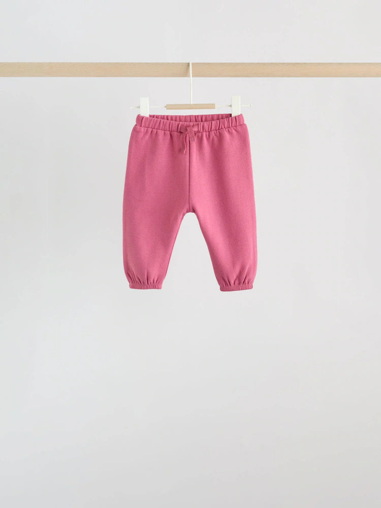 |BabyGirl| Conjunto de Moletom Rosa (Blusa e Calça Jogger) (0 meses a 3 anos)