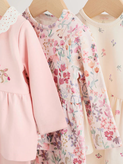 |BabyGirl| Conjunto De 6 Peças Para Bebê: Camiseta De Manga Longa e Legging (tema: ratinha fada rosa) – tamanhos de 0 meses a 2 anos