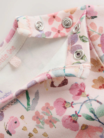 |BabyGirl| Conjunto De 6 Peças Para Bebê: Camiseta De Manga Longa e Legging (tema: ratinha fada rosa) – tamanhos de 0 meses a 2 anos
