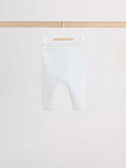 |BabyBoy| Conjunto de Bebê com Colete de Tricô Azul, Body e Calça (0 meses a 3 anos)