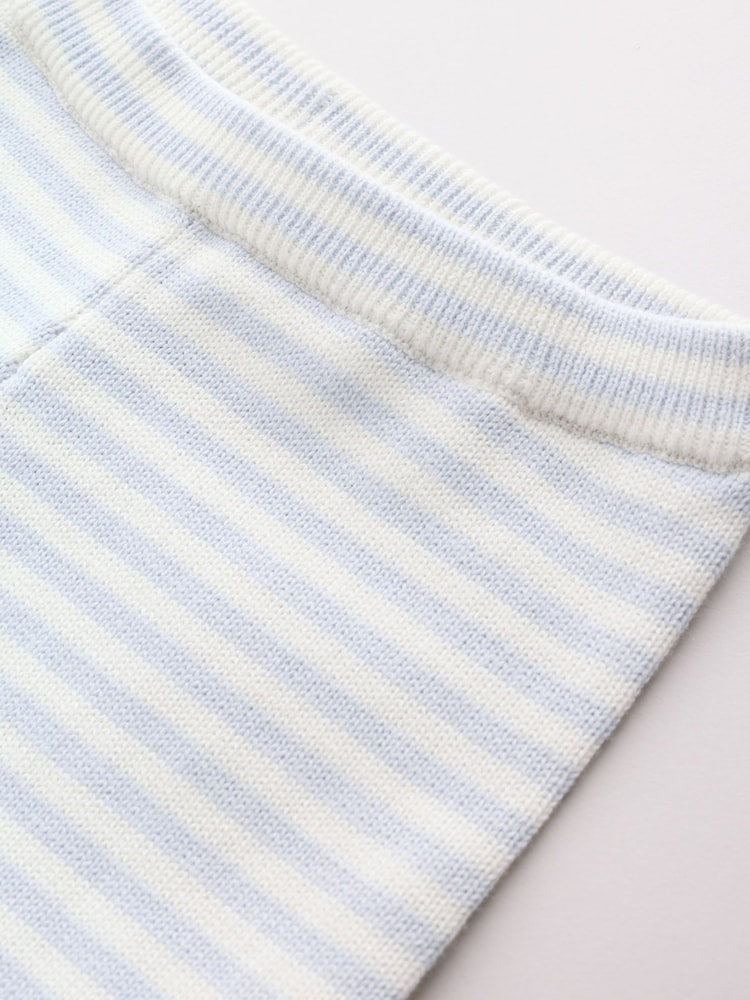 |BabyBoy| Conjunto de Bebê com Colete de Tricô Azul, Body e Calça (0 meses a 3 anos)