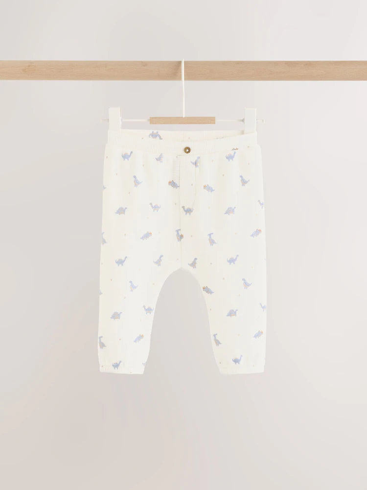 |BabyBoy| Conjunto De 6 Peças Com Blusa e Legging De Dinossauro Azul Para Bebês (0 meses a 3 anos)