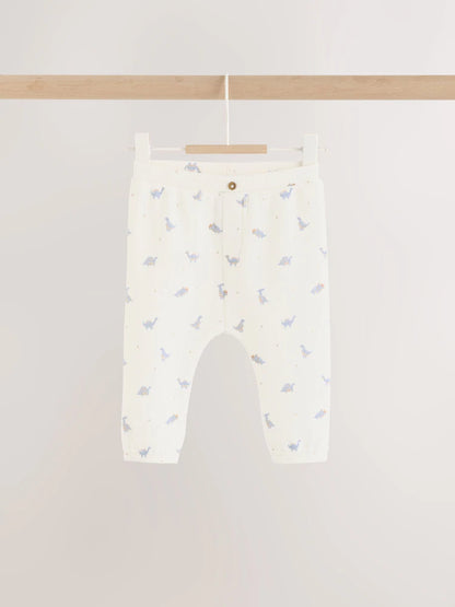 |BabyBoy| Conjunto De 6 Peças Com Blusa e Legging De Dinossauro Azul Para Bebês (0 meses a 3 anos)