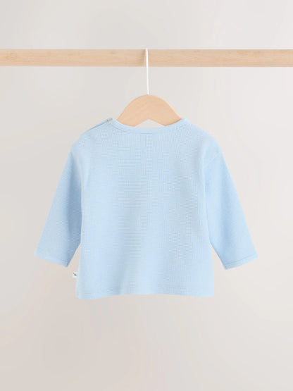 |BabyBoy| Conjunto De 6 Peças Com Blusa e Legging De Dinossauro Azul Para Bebês (0 meses a 3 anos)