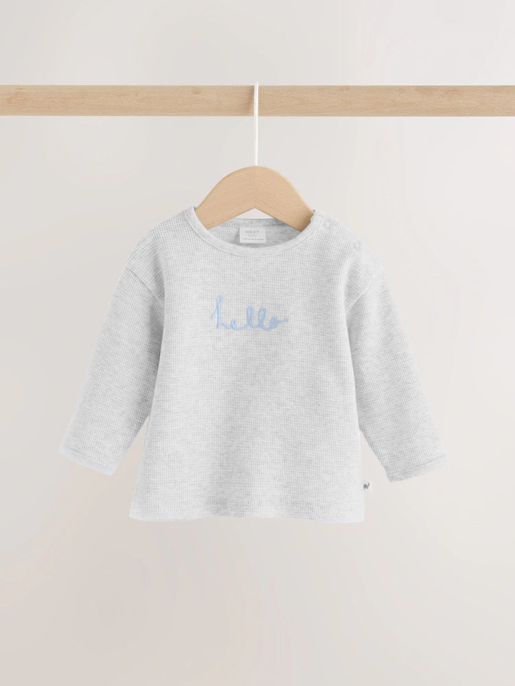 |BabyBoy| Conjunto De 6 Peças Com Blusa e Legging De Dinossauro Azul Para Bebês (0 meses a 3 anos)