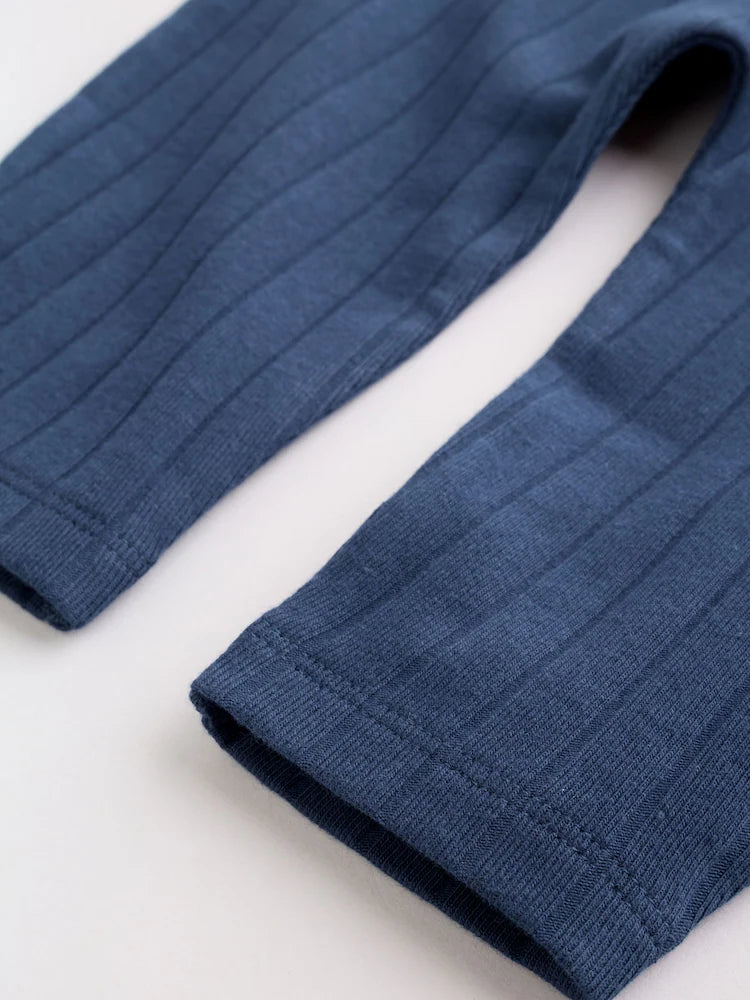 |BabyBoy| Conjunto de Body Polo e Legging para Bebê – Azul-marinho (0 meses a 2 anos)