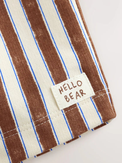 |BabyBoy| Conjunto de Bebê (Moletom e Calça) – Urso Marrom Chocolate (0 meses a 2 anos)