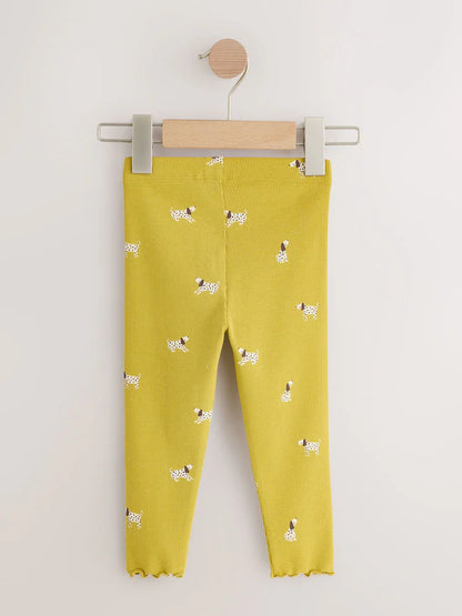 |Girl| Kit com 5 Leggings Caneladas Roxas (3 meses a 7 anos)