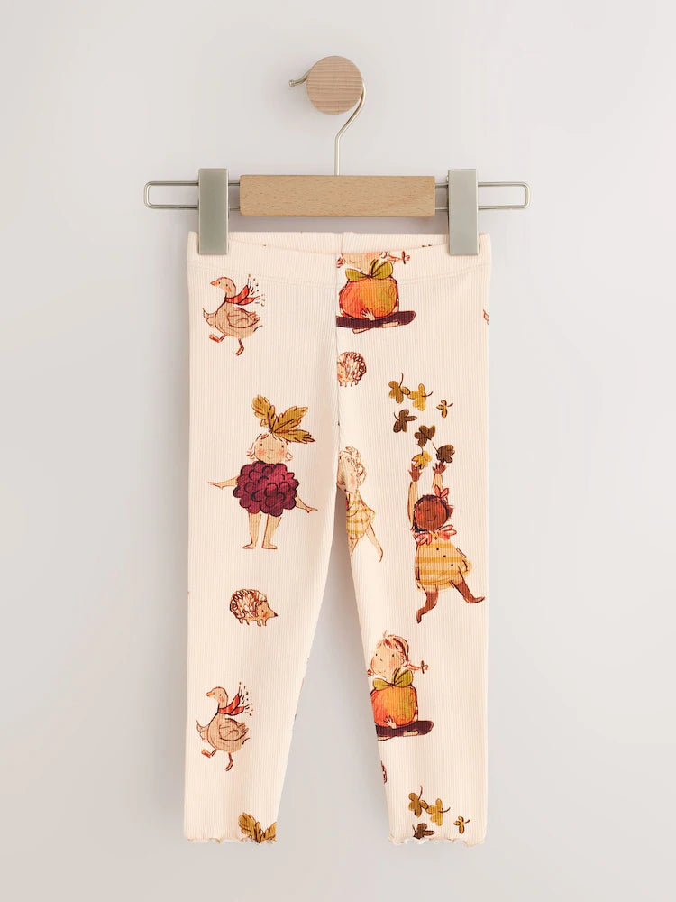 |Girl| Kit com 5 Leggings Caneladas Roxas (3 meses a 7 anos)