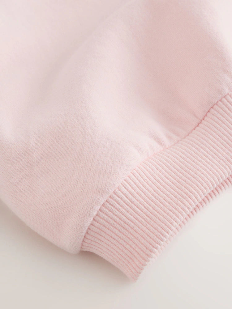 |Girl| Moletom Rosa Claro Com Estampa De Pãezinhos Bao (3 meses a 7 anos)