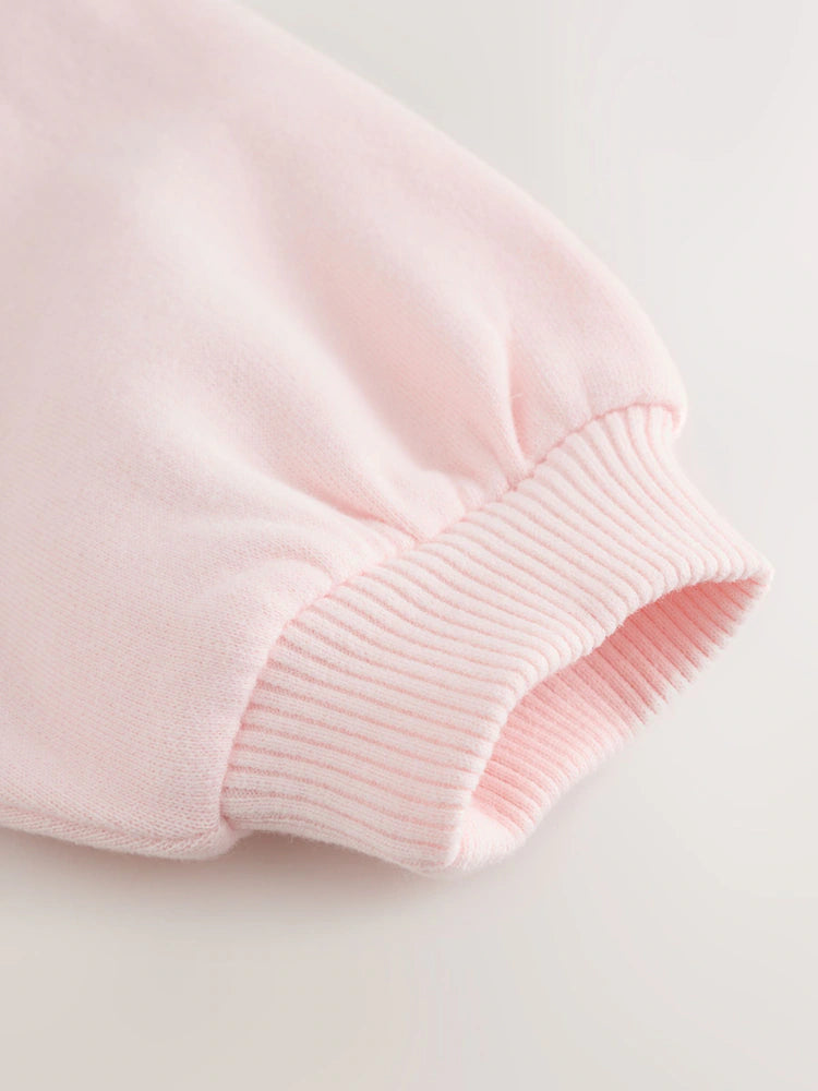 |Girl| Moletom Rosa Claro Com Estampa De Pãezinhos Bao (3 meses a 7 anos)