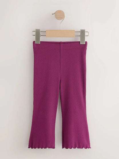 |Girl| Legging Canelada Boca de Sino Vermelho-Bordô (3 meses a 7 anos)