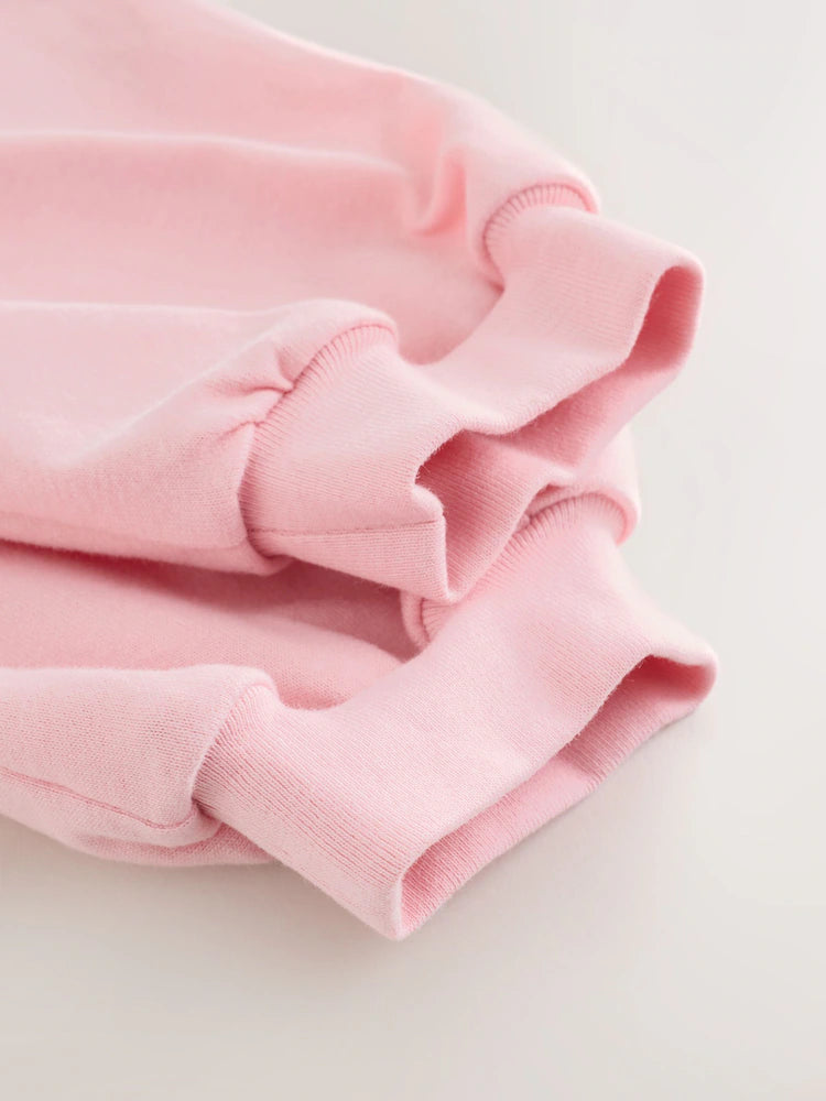 |Girl| Blusa de Manga Longa Rosa-Claro com Aplique de Natal (3 meses a 7 anos)