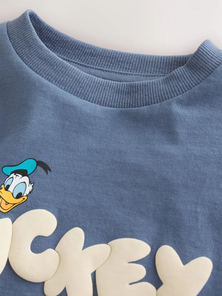 |Boy| Camiseta Azul de Manga Longa do Mickey Mouse (3 meses a 8 anos)