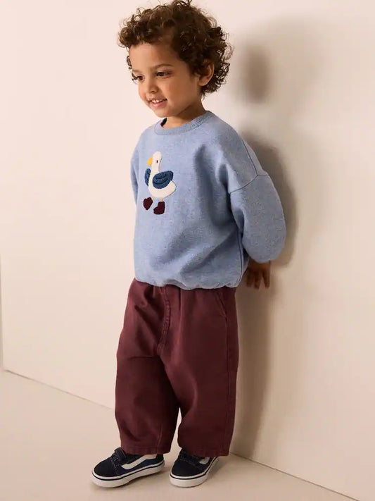 |Boy| Calça Ampla Bordô de Vestir (3 meses a 7 anos)