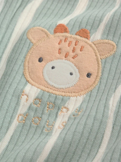 |BabyBoy| Kit com 4 Macacões de Bebé Safari em Tons Neutros (0 meses a 3 anos)