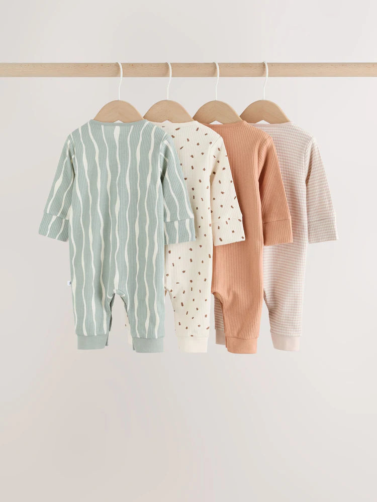 |BabyBoy| Kit com 4 Macacões de Bebé Safari em Tons Neutros (0 meses a 3 anos)