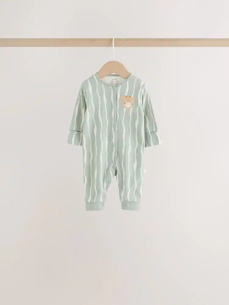 |BabyBoy| Kit com 4 Macacões de Bebé Safari em Tons Neutros (0 meses a 3 anos)