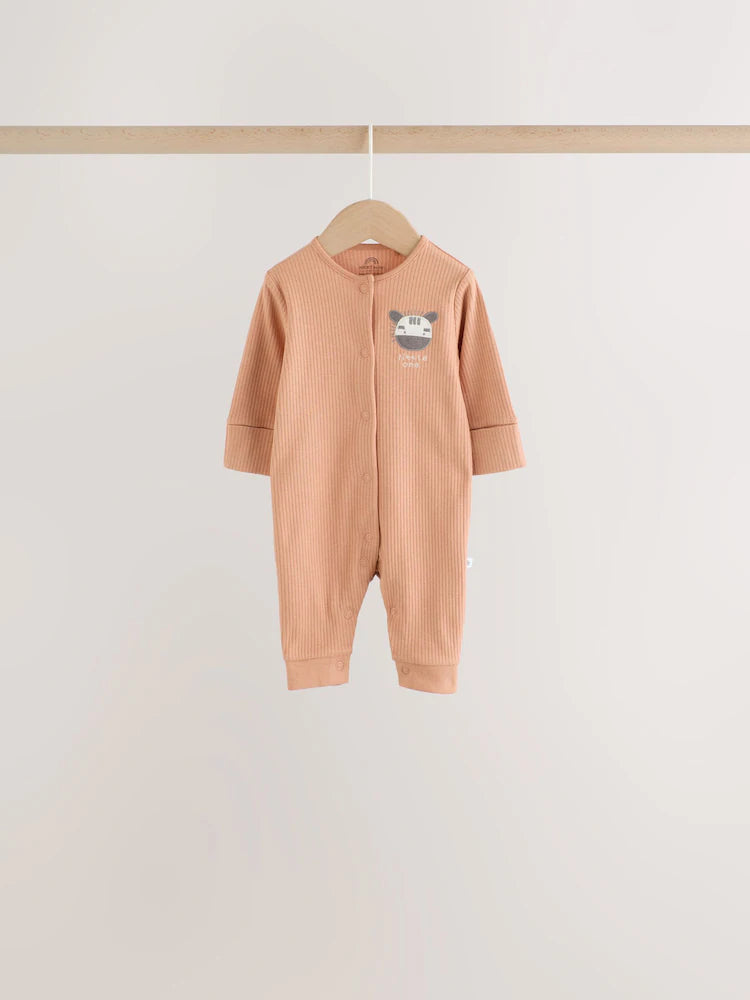 |BabyBoy| Kit com 4 Macacões de Bebé Safari em Tons Neutros (0 meses a 3 anos)