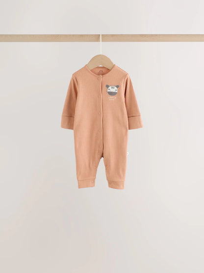 |BabyBoy| Kit com 4 Macacões de Bebé Safari em Tons Neutros (0 meses a 3 anos)