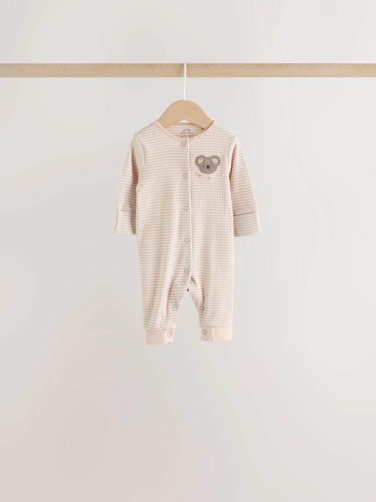 |BabyBoy| Kit com 4 Macacões de Bebé Safari em Tons Neutros (0 meses a 3 anos)