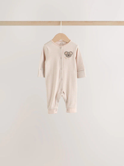 |BabyBoy| Kit com 4 Macacões de Bebé Safari em Tons Neutros (0 meses a 3 anos)