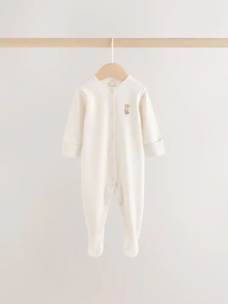 |BabyBoy| Kit Com 3 Macacões De Bebê Com Estampa de Animais (Cores Neutras) – 0 a 2 Anos