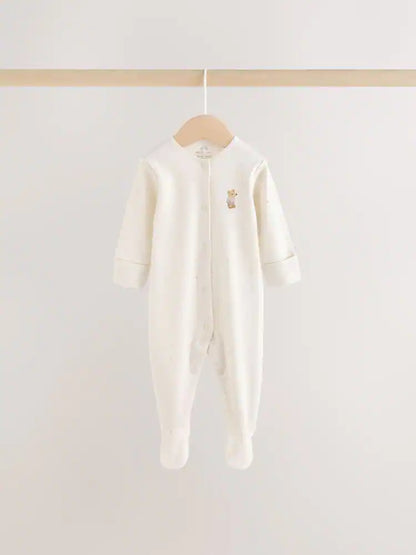 |BabyBoy| Kit Com 3 Macacões De Bebê Com Estampa de Animais (Cores Neutras) – 0 a 2 Anos