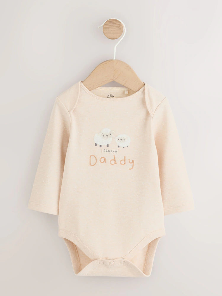|BabyBoy| Body De Bebê Unissex De Manga Longa "I Love My Daddy"