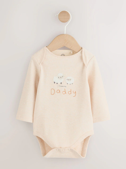 |BabyBoy| Body De Bebê Unissex De Manga Longa "I Love My Daddy"